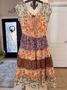 Jack by BB Dakota Floral Maxi Dress - Pink, Orange, Cream